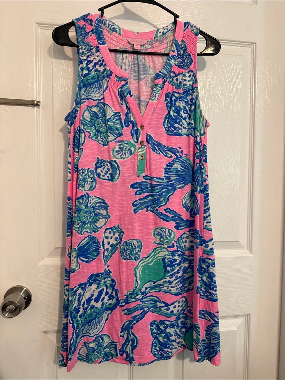 Lilly Pulitzer Pink, Blue & Green Seashell Print One-Piece